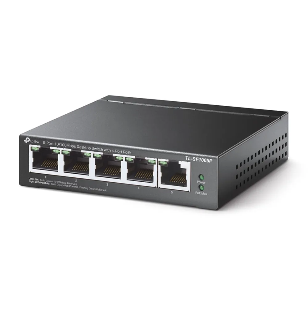 TP-Link 5-Port 10/100Mbps Desktop Switch mit 4-Port PoE+ – Bild 2