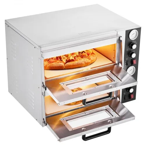 VEVOR elektrischer Pizzaofen für 457 mm Pizza 2500 + 2500 W Pizzabackofen bis 450 °C, Pizzamaker mit Zeit- und Temperaturregelung & Doppelkammer, Pizzabackmaschine Pizzamaschine multifunktional VEVOR elektrischer Pizzaofen für 457 mm Pizza 2500 + 2500 W Pizzabackofen bis 450 °C, Pizzamaker mit Zeit- und Temperaturregelung & Doppelkammer, Pizzabackmaschine Pizzamaschine multifunktional