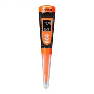 VEVOR pH-Meter für Lebensmittel, Messbereich 0–14, Wasserdichte Sonde (IP68), Messgerät mit Automatischer Temperaturkompensation, Kalibrierpulver, für Lebensmittelfermentation, Teig & Fleisch VEVOR pH-Meter für Lebensmittel, Messbereich 0–14, Wasserdichte Sonde (IP68), Messgerät mit Automatischer Temperaturkompensation, Kalibrierpulver, für Lebensmittelfermentation, Teig & Fleisch