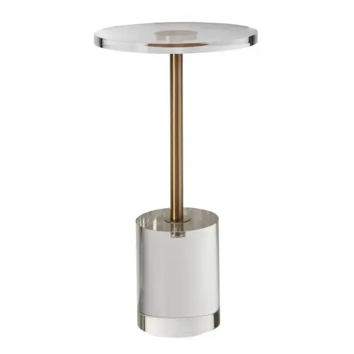 VEVOR Durchsichtiger Acryl-Beistelltisch, Acryl-Beistelltisch mit Solider Basis, φ302 x 20 mm Runde Tischplatte, 543 mm Hoch, für Kaffee, Getränke, Essen, Snacks, Geeignet für Wohnzimmer, Esszimmer – Bild 9