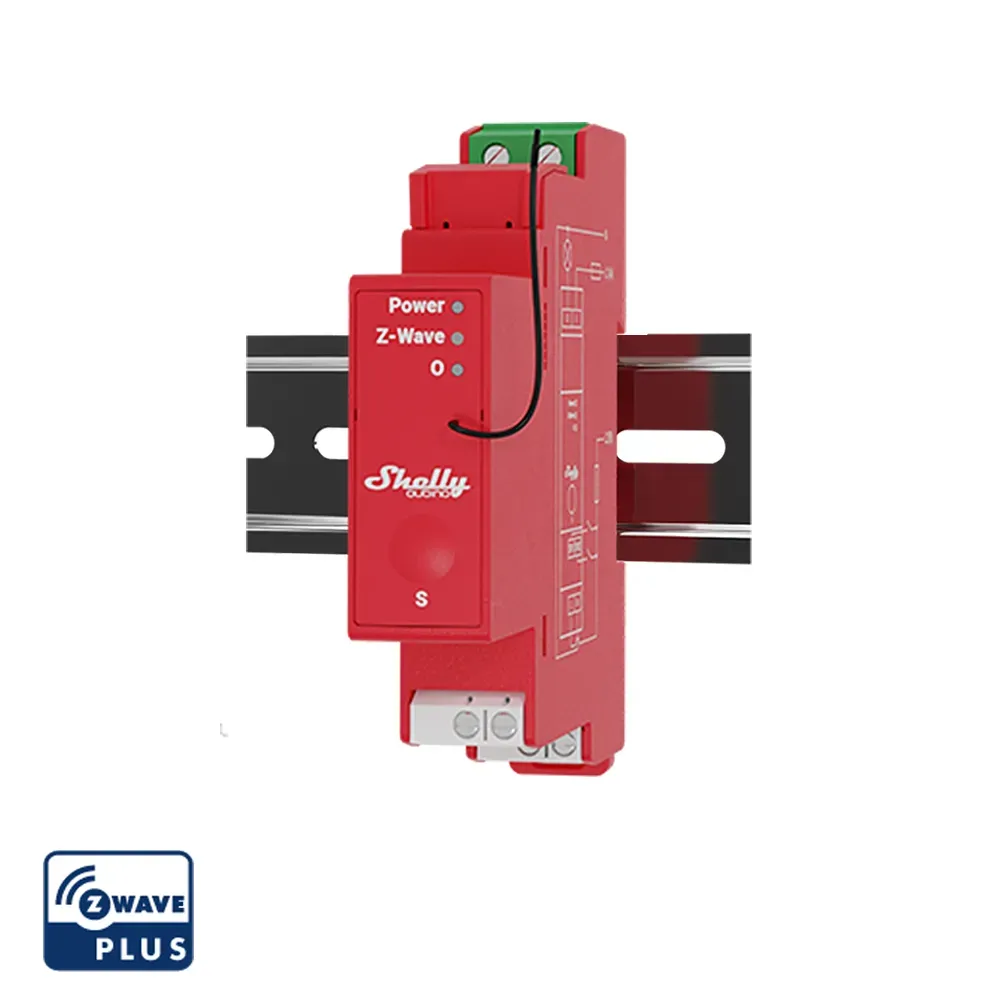 Shelly · Hutschiene · „Wave Pro 1PM“ · Relais · max.16 A · 1 Phase · 1x 16A · Messfunktion · Z-Wave Shelly · Hutschiene · „Wave Pro 1PM“ · Relais · max.16 A · 1 Phase · 1x 16A · Messfunktion · Z-Wave