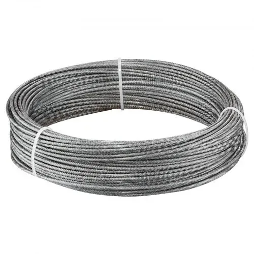 VEVOR Edelstahldrahtseil φ2 mm 35,1 m Länge, Drahtseil aus Edelstahl 304 mit einer Bruchlast von 2 kN, Stahldraht 7x7 Litzen, Geländerseil für Terrassengeländer, Gartenspaliere, Lichtketten – Bild 10
