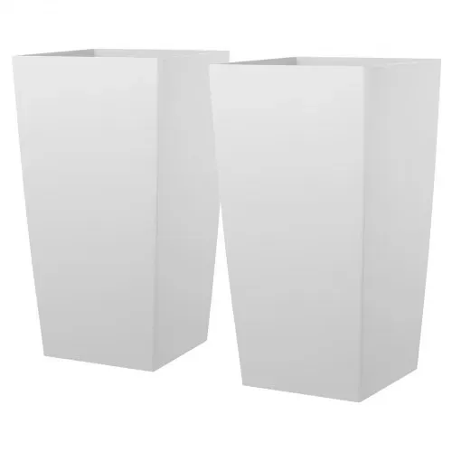 VEVOR Pflanztopf 390x390x750 mm 2er-Set, Blumentopf, Blumenkübel, PP-Pflanzgefäß, Planzkübel, Pflanzkasten mit Innentopf & Abflusslöchern, Geeignet für Zimmer- & Gartenpflanzen, Weiß – Bild 9