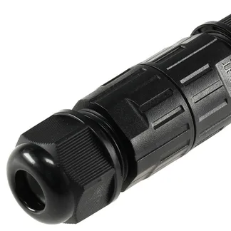 Kabelverbinder 3-polig, IP68, 450V/24A Schraubanschluss, für Kabel Ø 6-11mm Kabelverbinder 3-polig, IP68, 450V/24A Schraubanschluss, für Kabel Ø 6-11mm