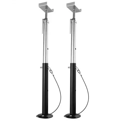 VEVOR 2 Stk.Ausziehbares Stützenset Wohnmobile 2,27 t Jeder, Höhenverstellbar 500–1230 mm Stützung, 2 mm Dicke Stahlrohre für Anhänger, Wohnmobile usw. Silber Wohnwagen-Zubehör Wahrung der Stabilität – Bild 9