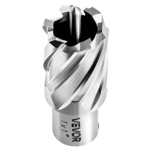 VEVOR HSS-Kernbohrer Weldon-Schaft 4-tlg. Magnetbohrer 25,4 mm Schnittdurchmesser, 2 Bohrer mit 2 Zentrierstiften, 25,4 mm Schnitttiefe, 2 Kunststoffboxen, für Magnetbohrmaschinen, Stahl, Aluminium – Bild 10