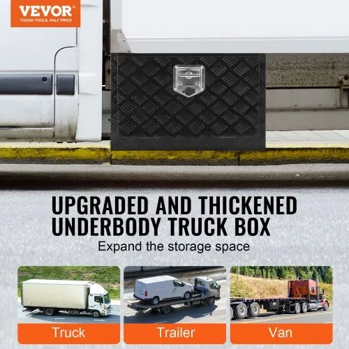 VEVOR Truckbox Werkzeugbox, Unterboden-Anhängerbox, Werkzeugkasten 612 x 310 x 360 mm Pickup-Aufbewahrungsbox, Aluminiumlegierung, 30 kg belastbarer Werkzeugkasten, abschließbare Aufbewahrungsbox VEVOR Truckbox Werkzeugbox, Unterboden-Anhängerbox, Werkzeugkasten 612 x 310 x 360 mm Pickup-Aufbewahrungsbox, Aluminiumlegierung, 30 kg belastbarer Werkzeugkasten, abschließbare Aufbewahrungsbox