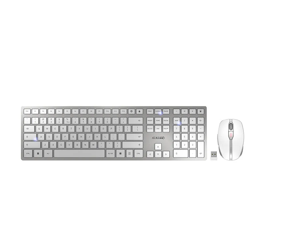 CHERRY DW 9100 SLIM Tastatur Maus enthalten Universal RF Wireless + Bluetooth QWERTY US Englisch Silber CHERRY DW 9100 SLIM Tastatur Maus enthalten Universal RF Wireless + Bluetooth QWERTY US Englisch Silber