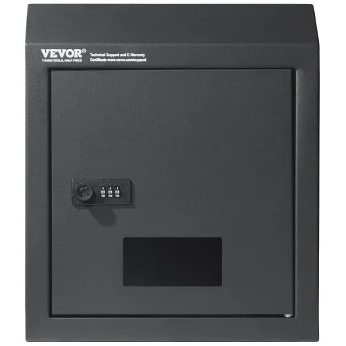 VEVOR Einbau-Türbriefkasten, 305 x 155 x 360 mm, Briefkasten für die Türdurchführung, 43 mm, robuster Stahl, Zahlencode-Schloss für Briefe, Schlüssel, Zuhause, Büro, Dunkelgrau – Bild 10