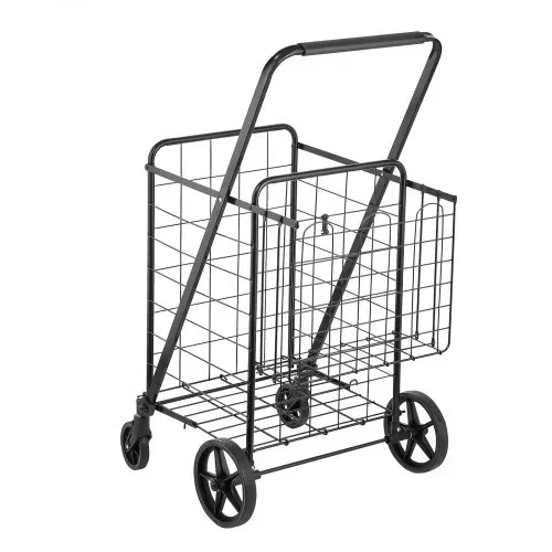 VEVOR Einkaufstrolley Einkaufswagen Klappbar 50 kg Belastbar, Einkaufsroller Handwagen Multifunktional , Shoppingtrolley Faltbar für Wäsche, Lebensmittel, Camping-Werkzeuge usw. – Bild 10