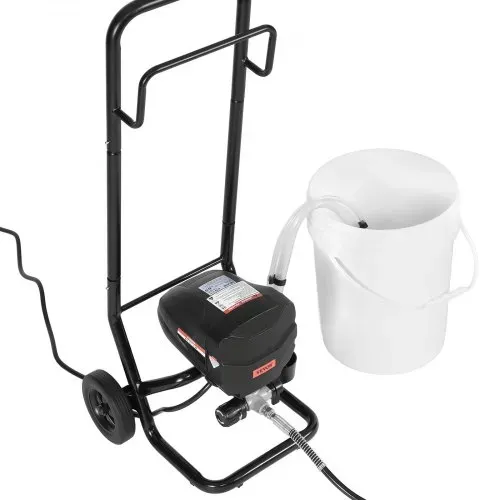 VEVOR Airless-Farbspritzgerät Sprühgerät mit Standfuß 640 W 3000 psi, Farbsprühsystem mit Reinigungsbürste & Schlauch & Verlängerungsstange & Düsen, Farbsprühgerät für Wohnungen, Gebäude – Bild 8