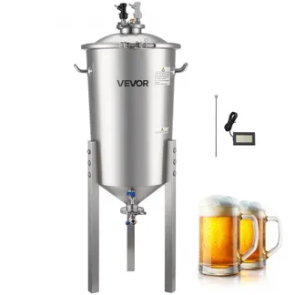 VEVOR konischer Gärbehälter Edelstahl 30 L Gärtank für Heimbrauen, Gärkessel mit konischem Boden & Verlängerungsbeinen & Deckel & Griff & Thermometer, Gärfass für Wein- und Biergärung VEVOR konischer Gärbehälter Edelstahl 30 L Gärtank für Heimbrauen, Gärkessel mit konischem Boden & Verlängerungsbeinen & Deckel & Griff & Thermometer, Gärfass für Wein- und Biergärung