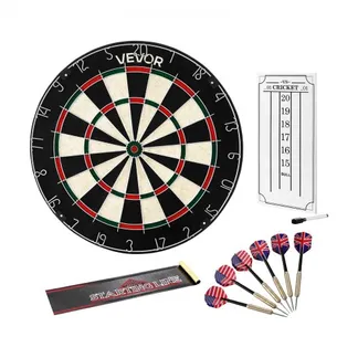 VEVOR Dartscheibe, mit 6 Dartpfeilen & Punktezähler, selbstheilendes Dartboard aus Sisalfasern mit klammerfreiem Bullseye & drehbarem Zahlenring, für Partys & Spielzimmer zu Hause VEVOR Dartscheibe, mit 6 Dartpfeilen & Punktezähler, selbstheilendes Dartboard aus Sisalfasern mit klammerfreiem Bullseye & drehbarem Zahlenring, für Partys & Spielzimmer zu Hause