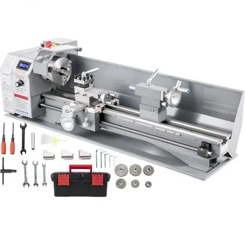 VEVOR Metalldrehmaschinen Mini Drehbank 220x750mm Drehmaschine Metall 750 W Mini Drechselbank für Metallbearbeitung Drehbank Metall präzise einfach zu bedienen – Bild 7
