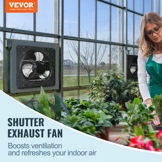 VEVOR Abluftventilator, 254 mm, Temperatur-Feuchtigkeitsregler, EC-Motor, 843 CFM, Wandlüfter mit Geschwindigkeitsregelung zur Wandmontage, Belüftung und Kühlung für Gewächshäuser, Garagen, Schuppen VEVOR Abluftventilator, 254 mm, Temperatur-Feuchtigkeitsregler, EC-Motor, 843 CFM, Wandlüfter mit Geschwindigkeitsregelung zur Wandmontage, Belüftung und Kühlung für Gewächshäuser, Garagen, Schuppen