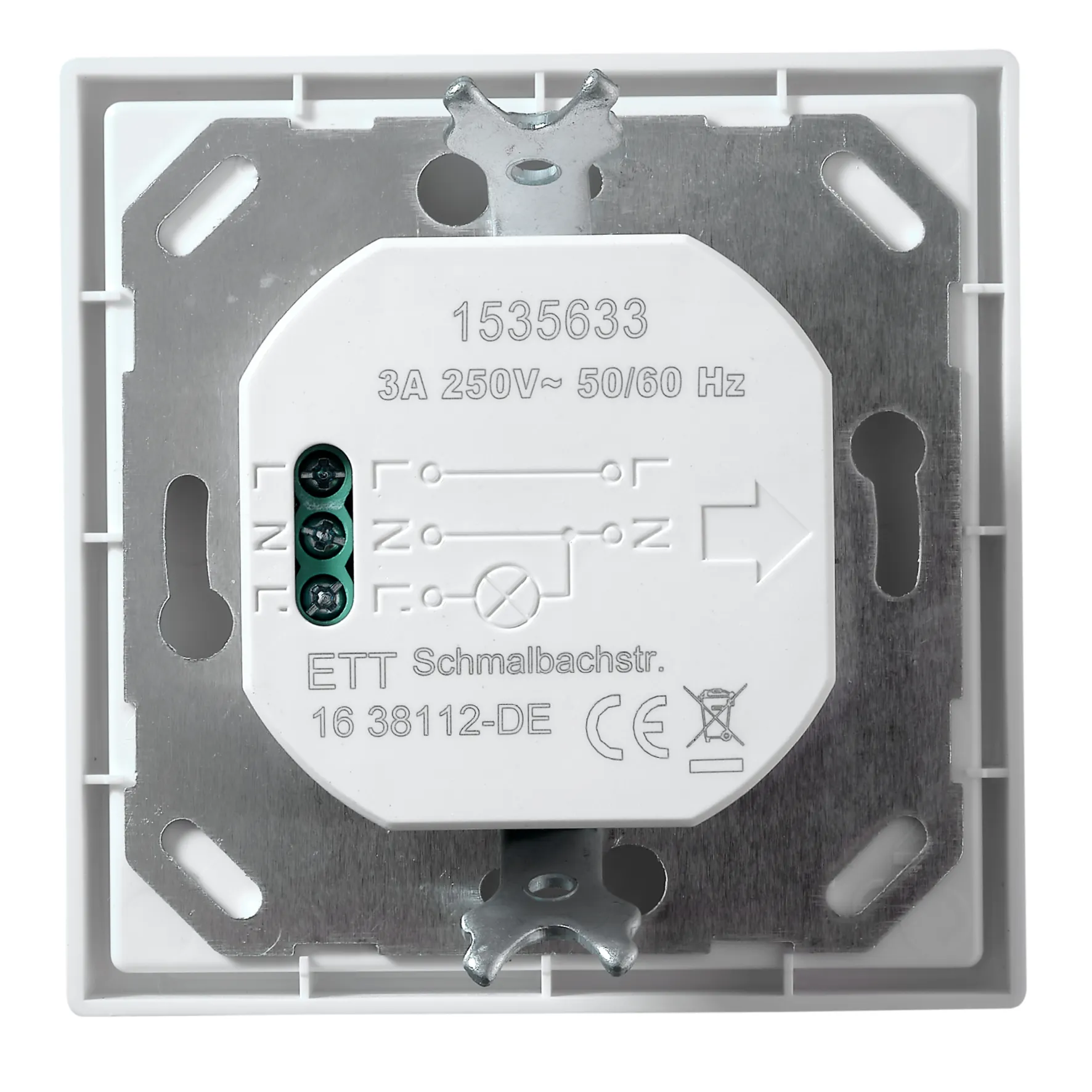 Unterputz IR Bewegungsmelder McPower ''Shallow'' 160°, 750W, LED geeignet, weiß – Bild 2