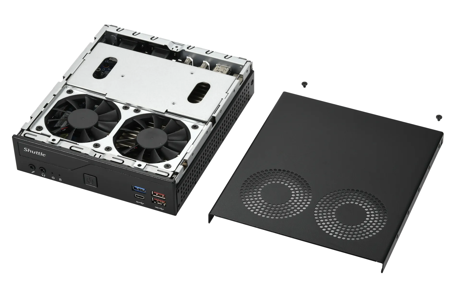 Shuttle Slim PC DH770 , S1700, 2x HDMI, 2x DP , 2x 2.5G LAN, 2x COM, 8x USB, 1x 2.5", 2x M.2, 24/7 Dauerbetrieb, inkl. VESA – Bild 5