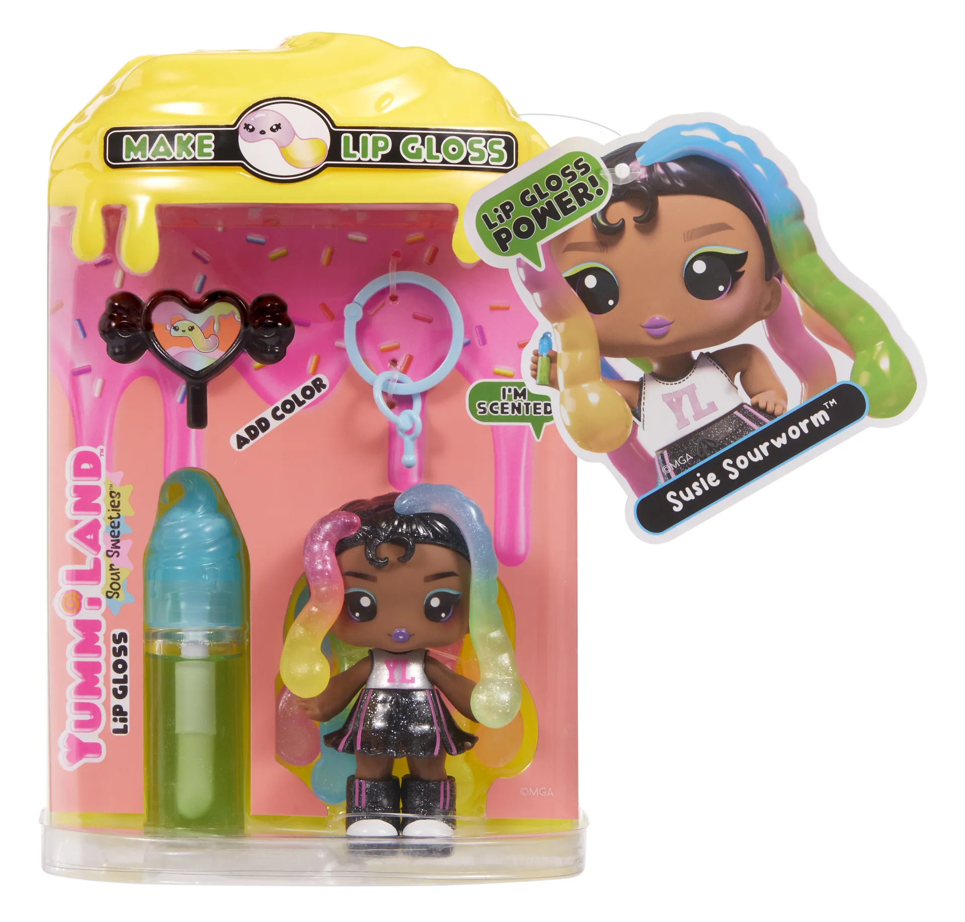 MGA Entertainment Yummiland Lip Gloss Doll Sour Sweeties - Sasha Sourworms – Bild 5