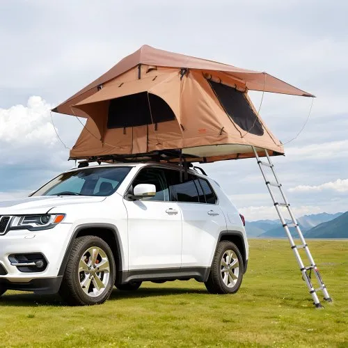 VEVOR Dachzelt mit Hartschale Autozelt für 2–3 Personen, zusammenklappbares Hartschalen-Dachzelt mit Teleskopleiter (150 kg belastbar) Matratze, aus Oxford-Gewebe wasserdicht für Jeep SUV Van Pickup VEVOR Dachzelt mit Hartschale Autozelt für 2–3 Personen, zusammenklappbares Hartschalen-Dachzelt mit Teleskopleiter (150 kg belastbar) Matratze, aus Oxford-Gewebe wasserdicht für Jeep SUV Van Pickup