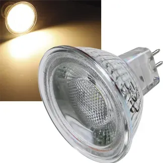 LED Strahler MR16 “H35 COB” 1 COB, 3000k, 300lm, 12V/3W, warmweiß LED Strahler MR16 “H35 COB” 1 COB, 3000k, 300lm, 12V/3W, warmweiß