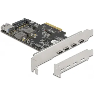 PCI Express x4 Karte zu 4 x USB Type-C + 1 x USB Typ-A – SuperSpeed USB 10 Gbps – Low Profile Formfaktor, USB-Controller PCI Express x4 Karte zu 4 x USB Type-C + 1 x USB Typ-A – SuperSpeed USB 10 Gbps – Low Profile Formfaktor, USB-Controller