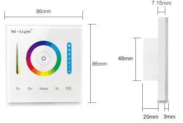 MiBoxer P3 LED Fernbedienung Smart Panel Controller(RGB/RGB-W/RGB+CCT) – Bild 2