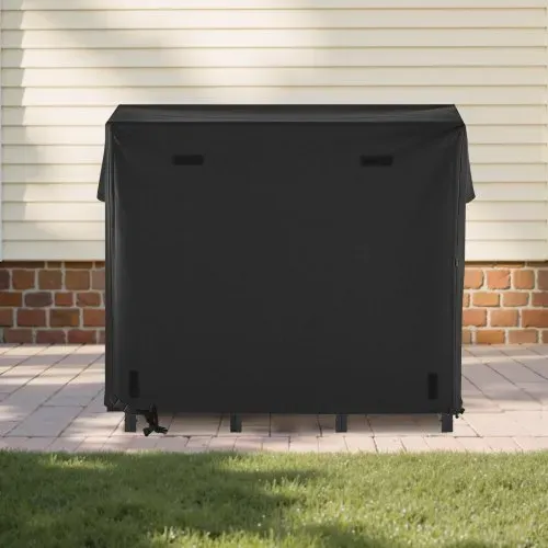 VEVOR Metall Kaminholzregal, 122x32x118 cm Brennholzregal, Kaminholzunterstand, max. Tragkraft 181 kg, Feuerholzregal, Kaminholzlager, Stapelhilfe für Veranden, Terrassen, Gärten – Bild 7