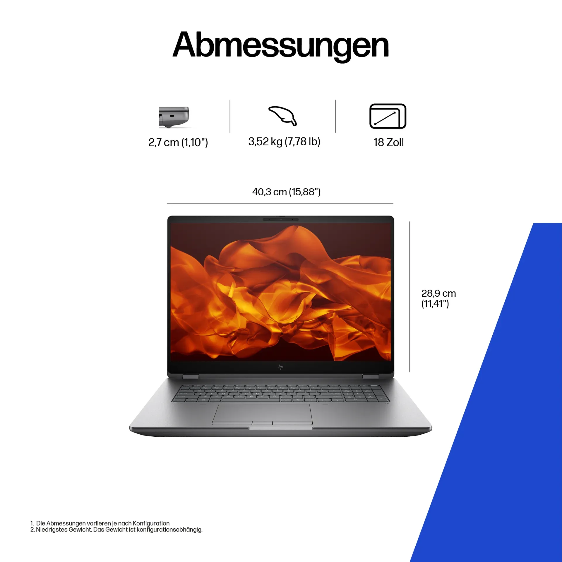 HP ZBook Fury G1i Intel Core Ultra 7 255HX Mobiler Arbeitsplatz 45,7 cm (18") WQXGA 32 GB DDR5-SDRAM 1 TB SSD NVIDIA RTX PRO 2000 Blackwell Wi-Fi 7 (802.11be) Windows 11 Pro AI Workstation, AI PC Silber – Bild 5