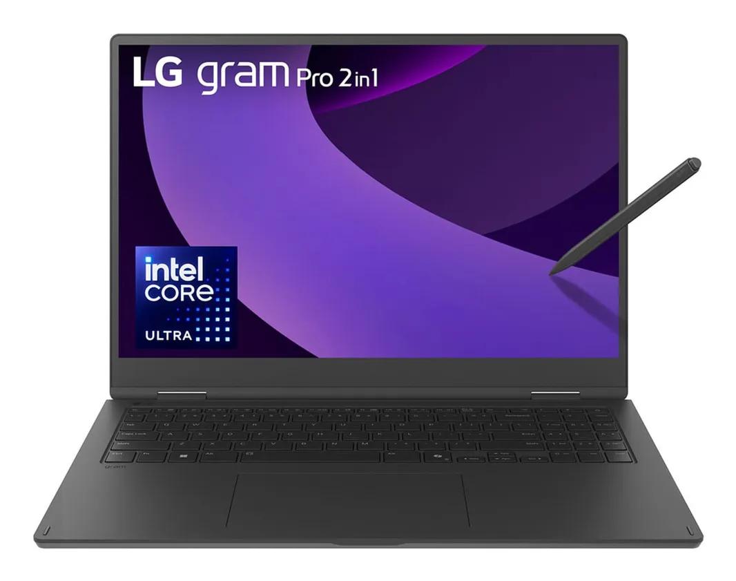 LG Gram Pro 16TB90TP Intel Core Ultra 7 255H Hybrid (2-in-1) 40,6 cm (16″) Touchscreen WQXGA+ 16 GB LPDDR5x-SDRAM 1 TB SSD Wi-Fi 7 (802.11be) Windows 11 Pro Deutsch Schwarz LG Gram Pro 16TB90TP Intel Core Ultra 7 255H Hybrid (2-in-1) 40,6 cm (16″) Touchscreen WQXGA+ 16 GB LPDDR5x-SDRAM 1 TB SSD Wi-Fi 7 (802.11be) Windows 11 Pro Deutsch Schwarz