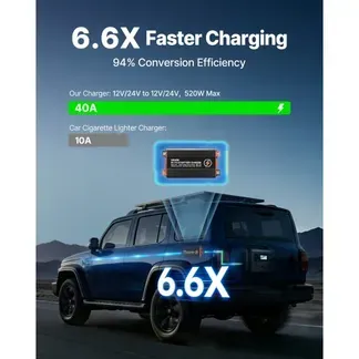 VEVOR DC-DC Ladebooster 40 A 520 W, Ladegerät für Lichtmaschine 12 V / 24 V-12 V / 24 V Schnellladung für LiFePO4 AGM Gel Batterien & Powerstations Wohnmobil Caravans Notstromversorgung zu Hause VEVOR DC-DC Ladebooster 40 A 520 W, Ladegerät für Lichtmaschine 12 V / 24 V-12 V / 24 V Schnellladung für LiFePO4 AGM Gel Batterien & Powerstations Wohnmobil Caravans Notstromversorgung zu Hause