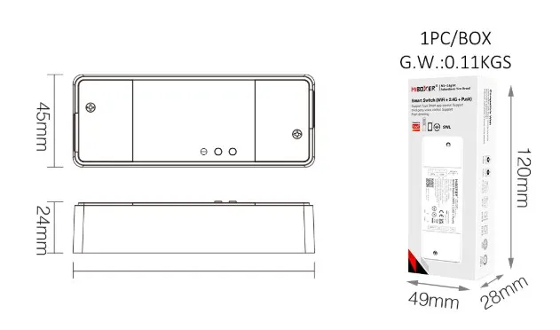 MiBoxer SWL LED Wifi Smart Switch WiFi + 2,4G + Push – Bild 4