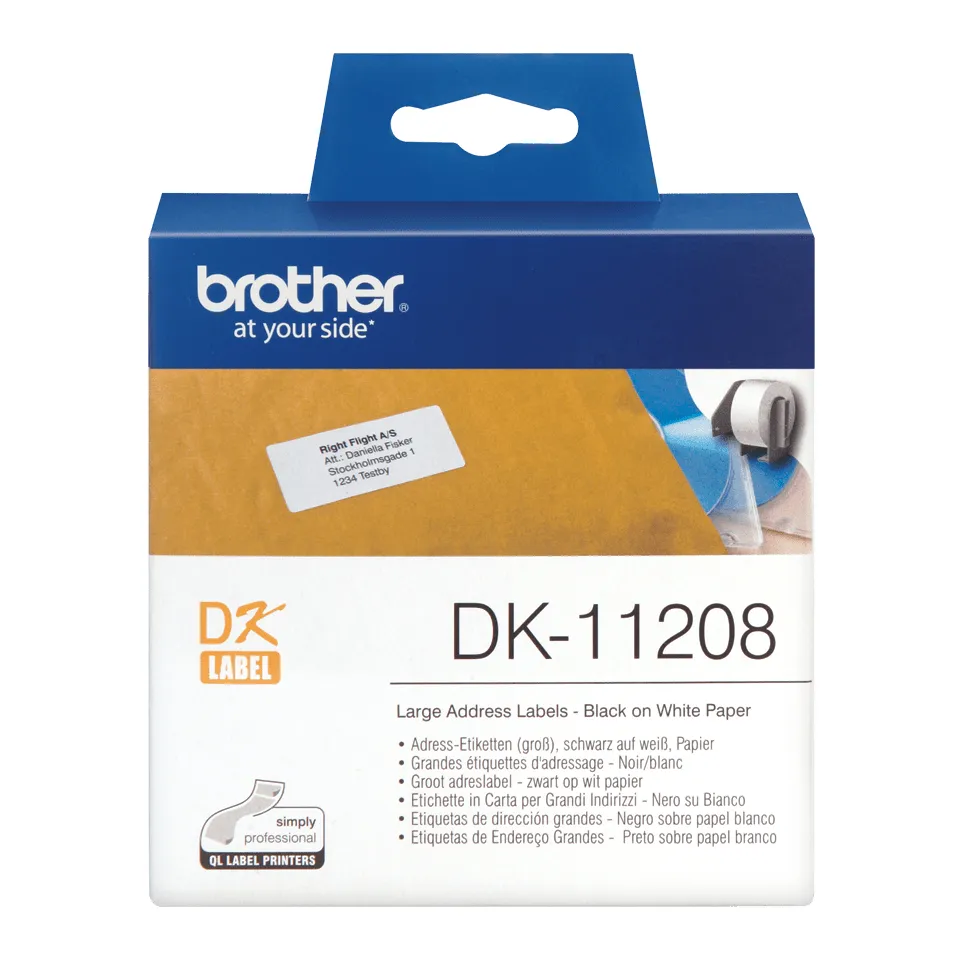 Brother DK-11208 Etiketten erstellendes Band Schwarz auf weiss – Bild 3