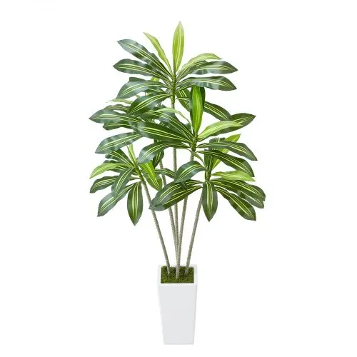 VEVOR Künstlicher Dracaena-Baum, 1,8 m, Drachenbaum, tropische Pflanzen mit weißem, hohem Pflanzgefäß, Kunstseidenpflanze im Topf, große Bäume für Veranden, Wohnzimmer, Terrassen Zuhause, Büro – Bild 9