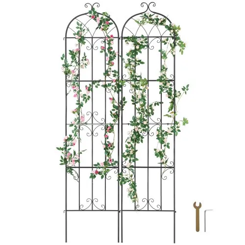 VEVOR Rankhilfe, 221 x 50 cm, 2er-Set rostfreies Metallspalier für Gartenblumen, Rankgitter für Rosen, Gurkenstütze, Kletterhilfe, Pflanzengitter, dekoratives Clematis-Spalier für Innenhöfe & Rasen VEVOR Rankhilfe, 221 x 50 cm, 2er-Set rostfreies Metallspalier für Gartenblumen, Rankgitter für Rosen, Gurkenstütze, Kletterhilfe, Pflanzengitter, dekoratives Clematis-Spalier für Innenhöfe & Rasen