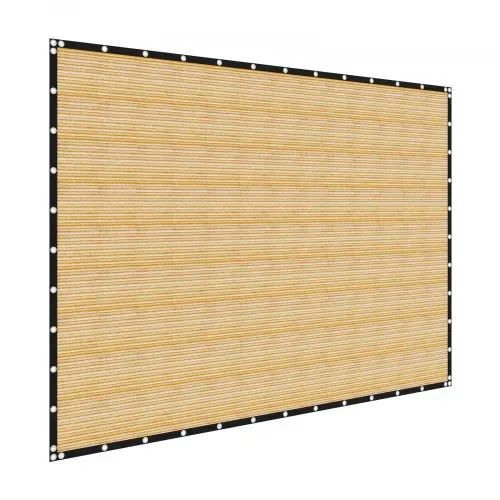 VEVOR 90 % Sonnenschutztuch Sichtschutz Schattenabdeckung (366 x 610 cm) für Pergola mit Edelstahlösen, Sonnensegeltuch mit 160 g/m² HDPE-Material, für Outdoor Terrasse Garten Hinterhof (Beige) – Bild 8