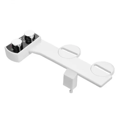 VEVOR Bidetaufsatz ultradünner Toilettensitz-Aufsatz mit 2 einziehbaren Düsen & einstellbarem Wasserdruck, nicht elektrischer Kaltwassersprüher für die Wasserwäsche vorne & hinten WC-Aufsatz – Bild 10