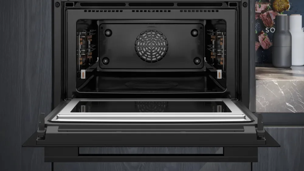 Siemens iQ700 CM776GKB1 Backofen 45 l 900 W Schwarz, Edelstahl – Bild 3