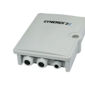 LWL-FTTH Wandgehäuse, IP55, 1xEingang/ 24xAusgang 2mm oder 2xAusgang 4-12mm, Synergy 21 LWL-FTTH Wandgehäuse, IP55, 1xEingang/ 24xAusgang 2mm oder 2xAusgang 4-12mm, Synergy 21