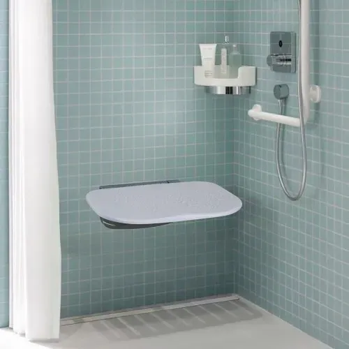 VEVOR Klappbarer Duschsitz 35 x 33 cm Wandmontierte Duschbank 204kg – Bild 7