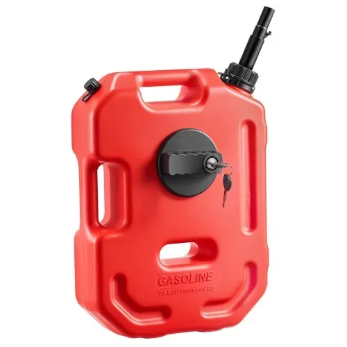 VEVOR Kraftstoffkanister 10 L, Benzinkanister mit Ausguss & verschließbarer Halterung, max. Durchflussrate 15 L/min, Flüssigkeitsbehälter für die meisten Autos, Motorräder, ATVs & UTVs, rot – Bild 8