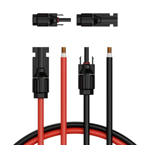 VEVOR Solarpanel 15,24 m, Verlängerungskabel 2er-Set, 6mm²/10AWG Kabel mit wasserdichten Buchsen- & Steckeranschlüssen, PV-Kabel für Solarpanele zu Hause, auf Schiffen & in Wohnmobilen, Schwarz & Rot – Bild 9