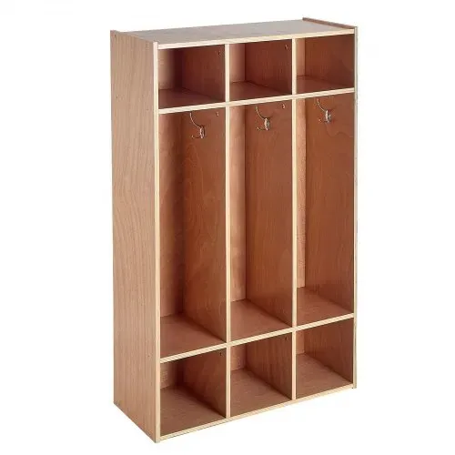 VEVOR Offener Kinderkleiderschrank aus Sperrholz, Kindergarderobe mit 6 Haken & 9 Fächern (3 Groß + 6 Klein), Garderobenregal & Aufbewahrungsregal für Kinderzimmer Zuhause Kindergarten Kita – Bild 10
