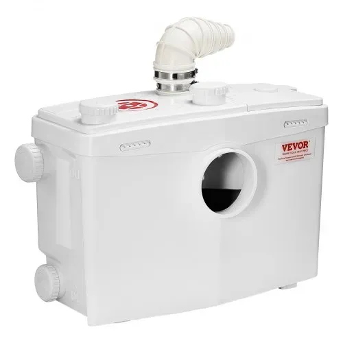 VEVOR Hebeanlage 1200 W, 180 L/min Durchfluss, 10 m Förderhöhe, Schmutzwasserpumpe mit 4 Wassereinlässen, Abwasserhebeanlage für Toilette, Keller, Dusche, Waschbecken, Waschküche, Badewanne – Bild 9