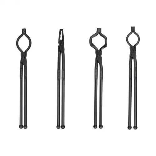 VEVOR Schmiedezange-Set, V-Bit, Wolf, ZV, Greifzange 4 Stk. Kohlenstoffstahl Schmiedezange, 465 x 60 x 19 mm / 461 x 68 x 18 mm / 458 x 38 x 19,0 mm / 463 x 78 x 52,3 mm, mit Verlängertem Griff – Bild 9