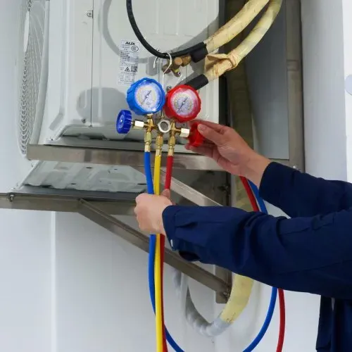 VEVOR Kältemittel Manometer 3-Wege Auto Kältemittel Verteiler Messgeräteset R134A-R22-R12-R502 Ac 4 Stk。 1,52 m Ladeschläuche Kältemittel Manometer – Bild 7