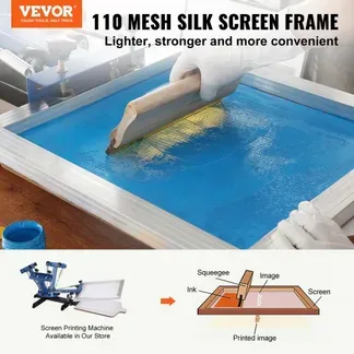 VEVOR 6 Stk. Aluminiumlegierung Siebrahmen Siebdruckpresse 25,4 x 35,6 cm, Siebdruckmaschine Zubehör 110 Mesh, Säureresistenz & nicht Verformbar für Kissenbezügen, Stoffen, Papier, Kopierpapier usw. VEVOR 6 Stk. Aluminiumlegierung Siebrahmen Siebdruckpresse 25,4 x 35,6 cm, Siebdruckmaschine Zubehör 110 Mesh, Säureresistenz & nicht Verformbar für Kissenbezügen, Stoffen, Papier, Kopierpapier usw.