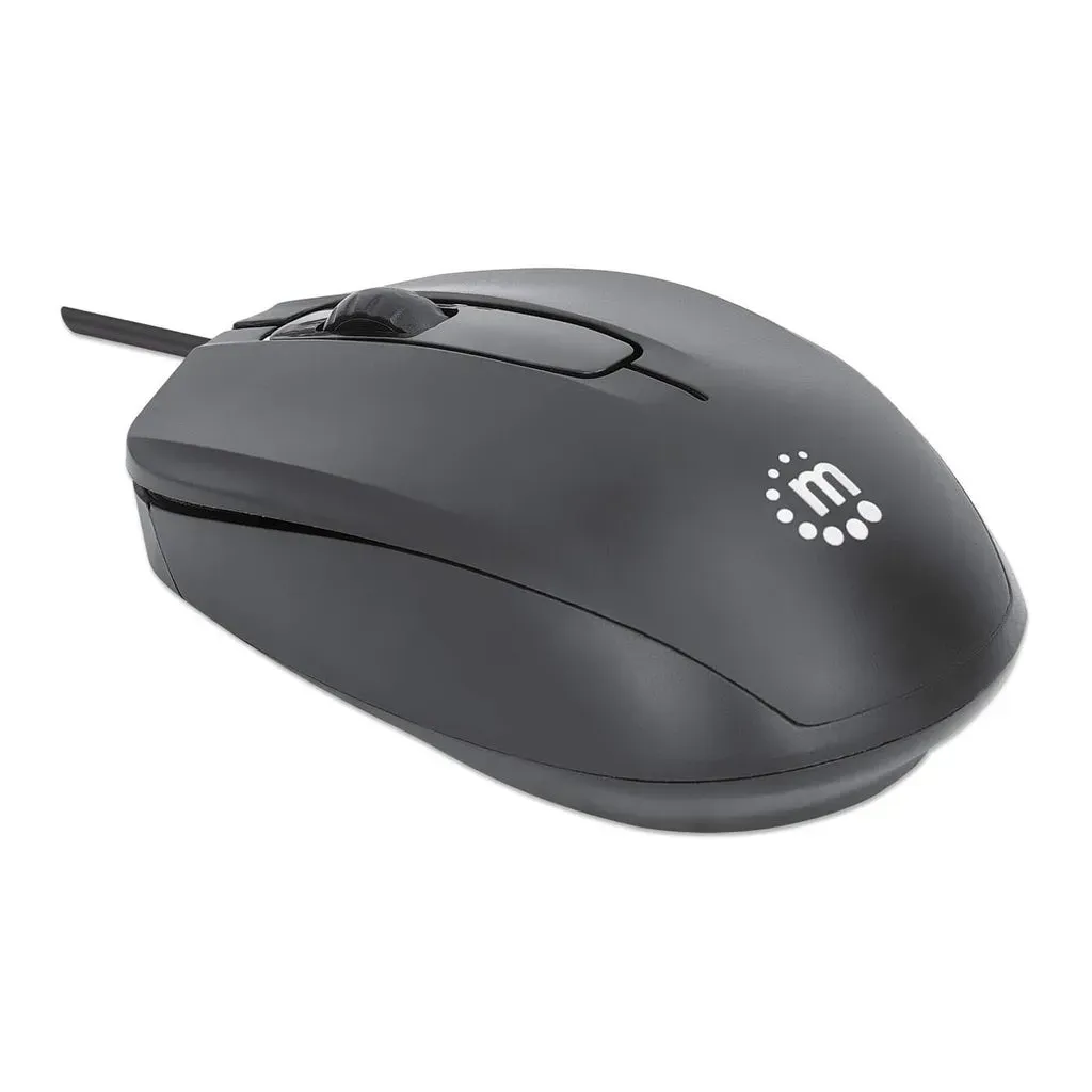 Manhattan 190190 Maus Büro Beidhändig USB Typ-A Optisch 1000 DPI – Bild 2