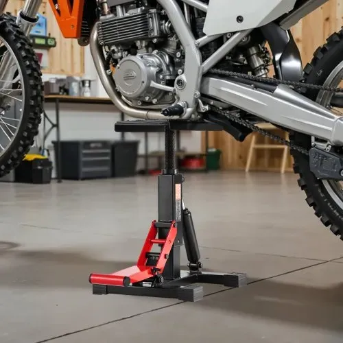 VEVOR Motorrad Dirt Bike Stand Lift Jack Hebetisch (544 kg belastbar) höhenverstellbare Hebeständer mit hydraulischer Hebefunktion, höhenverstellbar (250-465 mm) für Reparatur von Motocross – Bild 7