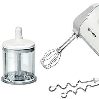 Bosch MFQ4080 Mixer Handmixer 500 W Silber, Weiß Bosch MFQ4080 Mixer Handmixer 500 W Silber, Weiß