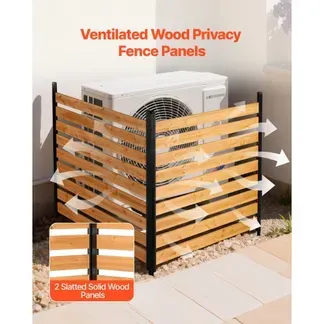 VEVOR 2 tlg. Sichtschutzzaun Klimaanlage Abdeckung, 1219x1244x1219 mm, Holzzaun mit Metallerdspießen für Außenbereich, Einstellbarer Winkel, für Außengeräte wie Klimaanlagen, Wärmepumpe & Mülltonne VEVOR 2 tlg. Sichtschutzzaun Klimaanlage Abdeckung, 1219x1244x1219 mm, Holzzaun mit Metallerdspießen für Außenbereich, Einstellbarer Winkel, für Außengeräte wie Klimaanlagen, Wärmepumpe & Mülltonne
